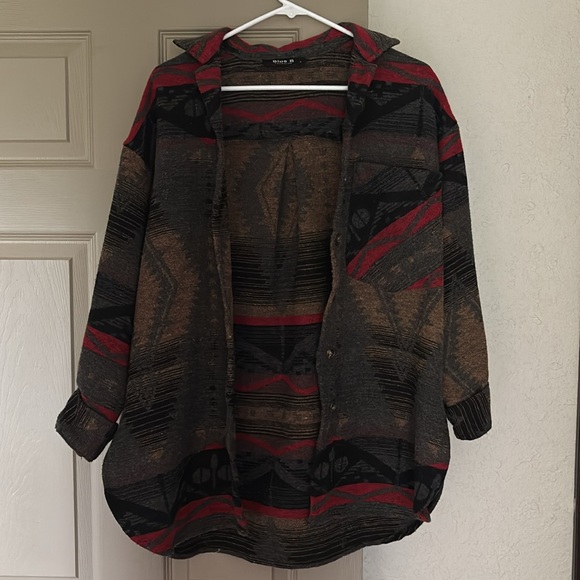 Vintage Aztec Style Oversized Shirt - Picture 1 of 2